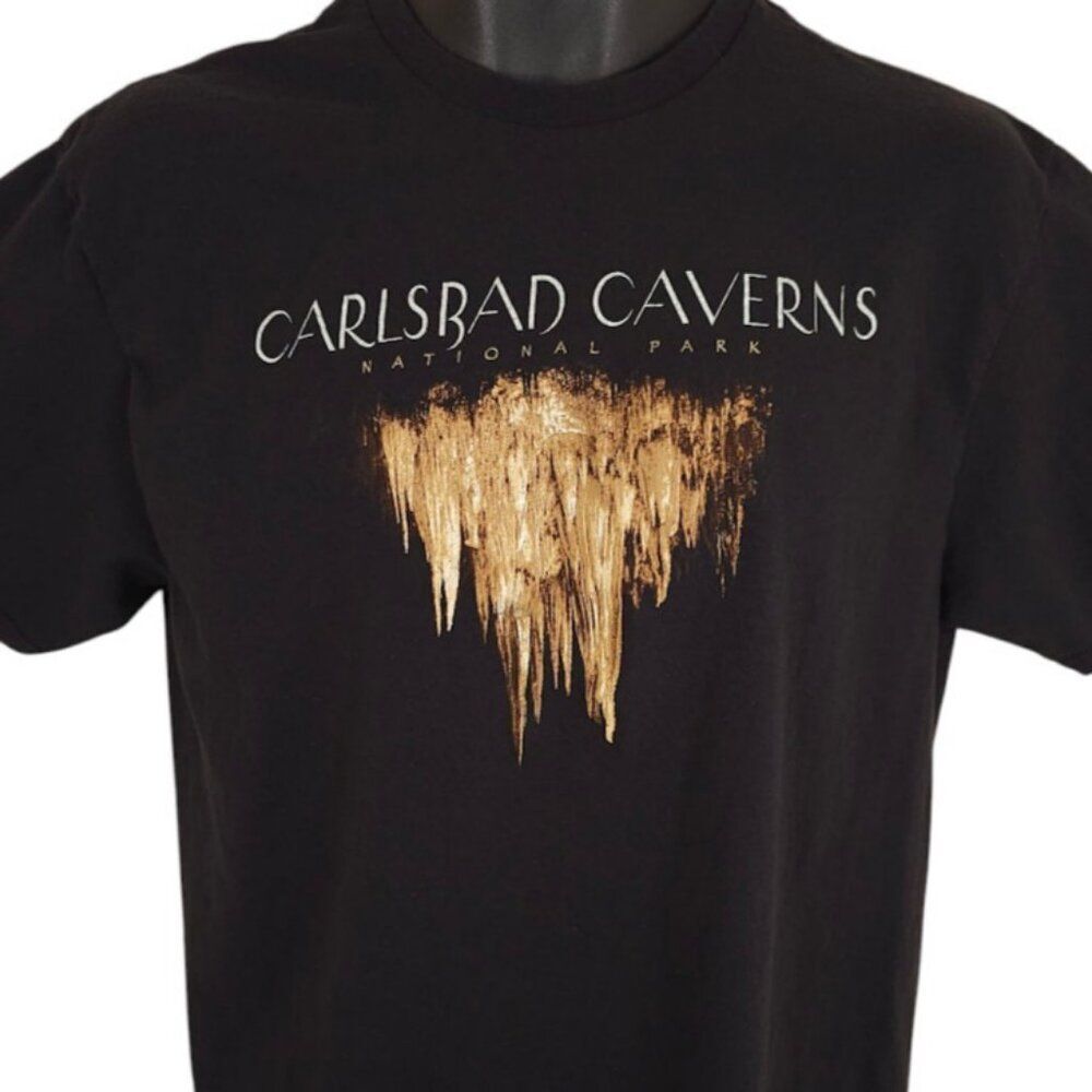 Carlsbad Caverns T Shirt Mens Size Medium Black National Park Travel Tee